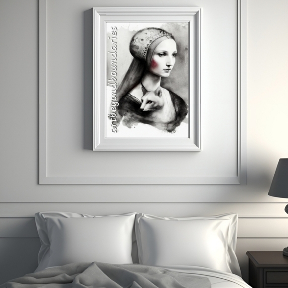 Photo Print - Black & White - "Lady with Carmine" - Picture 4 of 4